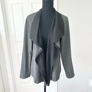 Tavora Grey Waterfall Open Front Cardigan Made in Canada